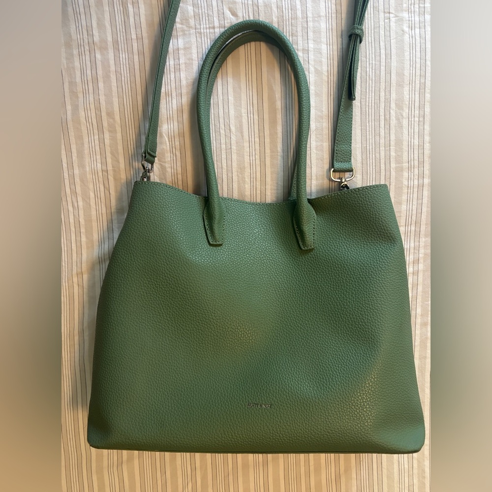 Matt & Nat Green Pebbled Satchel